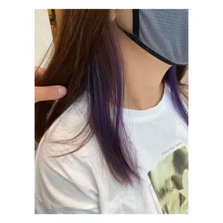 セミロング カラー 菊池大一 溝の口パーマのヘアスタイル