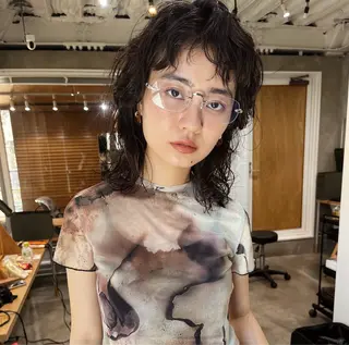 ミディアム ショート/ボブ/ パーマ/柏原良亮のヘアスタイル