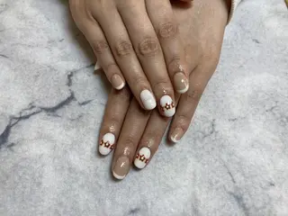 ネイル ネイルリボン 受付スタッフのネイルデザイン