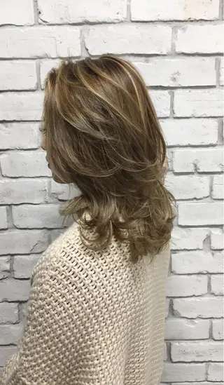 セミロング カラー カラー特化サロン大阪 ルービック江坂/新城のヘアスタイル