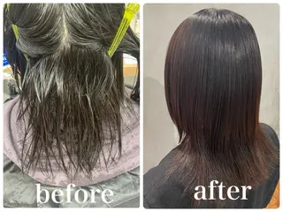 セミロング メンズ縮毛矯正 ブリーチカラー/まやのヘアスタイル