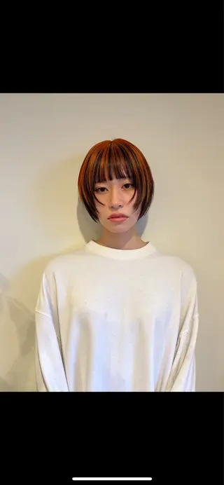 ショート カラー ヘアアレンジ 永井 亜実のヘアスタイル