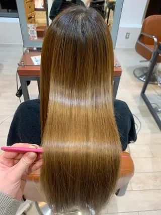 ミディアム カラー パーマ キッズ 酸熱トリートメント/ 髪質改善🌟玉井香奈のヘアスタイル