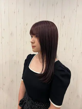 セミロング あおい/透明感 /ハイトーンのヘアスタイル