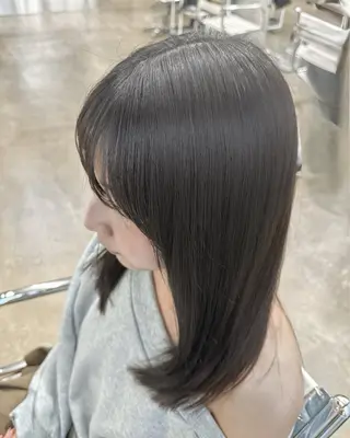 セミロング カラー 高橋大樹/グレージュ 透明感/髪質改善のヘアスタイル