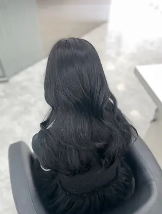 セミロング 韓国ヘア/ブリーチ無 しWカラー/オリーブのヘアスタイル