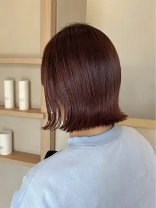 ミディアム カラー 真弓 理沙のヘアスタイル