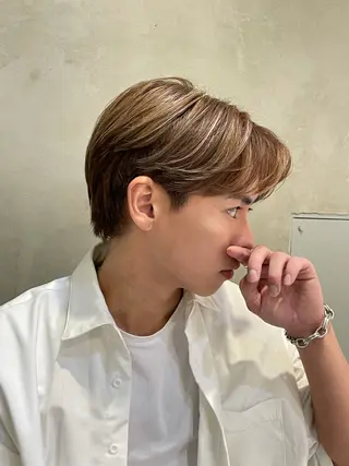 カラー パーマ メンズ 新宿/韓国ヘア/ 髪質改善ストレートのヘアスタイル