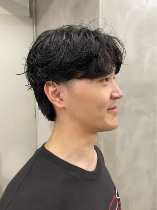 パーマ メンズ メンズカット パーマ[佐橋]のヘアスタイル