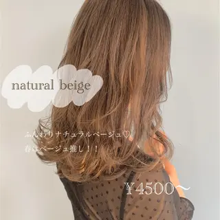 セミロング カラー ヘアアレンジ Aloa透明感ヘア ♡kanami♡のヘアスタイル