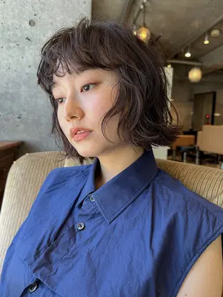 ショート カラー パーマ ANDREY 表参道 ショート×髪質改善のヘアスタイル