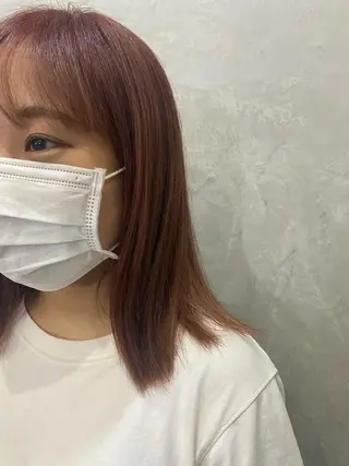 ミディアム カラー 佐伯 鼓乃美のヘアスタイル