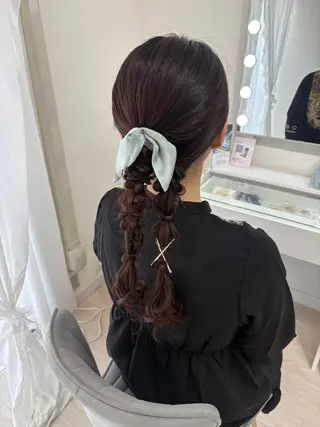 ロング ヘアアレンジ ヘアセットサロン /上坪愛美のヘアスタイル