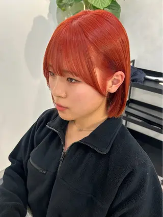 ミディアム カラー ❤️ショートカット ・顔周りカット❤️のヘアスタイル