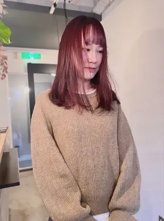 セミロング カラー tocca hair & treatment 茨木所属・ノサカ ミワコのヘアスタイル