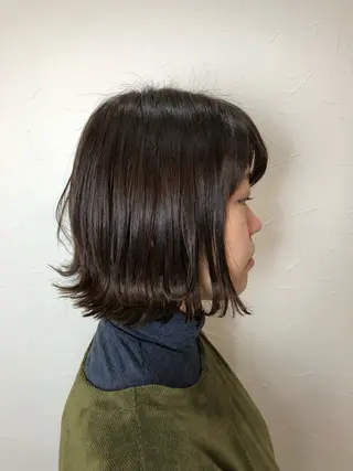 ミディアム 縮毛矯正&髪質改善/ きょうの🐺のヘアスタイル