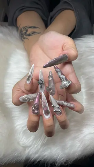 ロング Re:lith所属・猫夢 にゃむのネイルデザイン