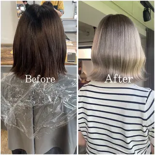 ミディアム カラー ムラ修正/ ハイトーン💖Riaのヘアスタイル