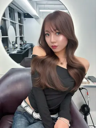 ロング 🩵透明感艶髪 縮毛矯正masa🩵のヘアスタイル