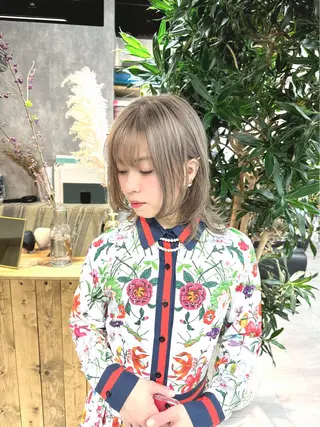 ミディアム 【.ico】心斎橋/ ウルフ/飛田ゆうきのヘアスタイル