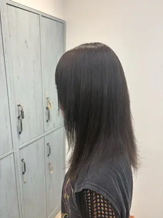 セミロング カラー ukyo/カラー/ ブリーチ/ハイライトのヘアスタイル