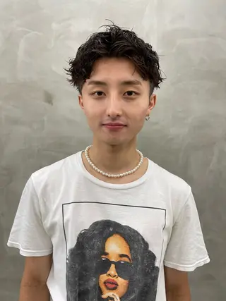 パーマ メンズ メンズカット パーマ[佐橋]のヘアスタイル