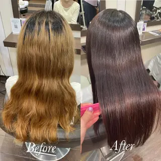 ロング カラー aya/小顔レイヤー /柔らかカラーのヘアスタイル