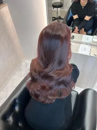 ロング カラー &chaLme   心斎橋所属・emi/髪質改善/ 韓国風/艶カラーのヘアスタイル
