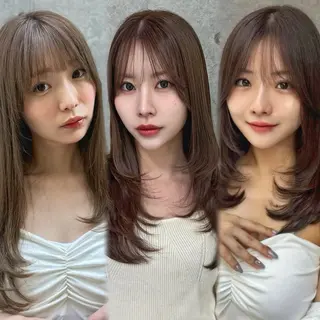 ロング レイヤー/顔周り /ボブ/銀座/サラのヘアスタイル