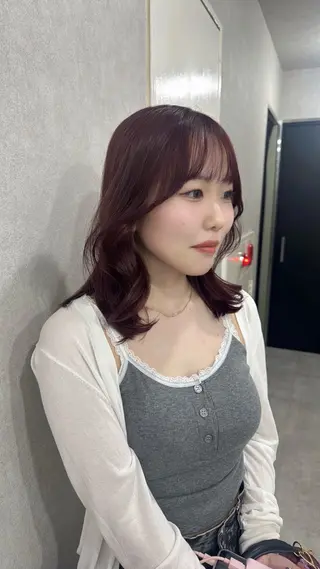 ミディアム カラー 赤み無し柔らかカラー 【梅田】madokaのヘアスタイル