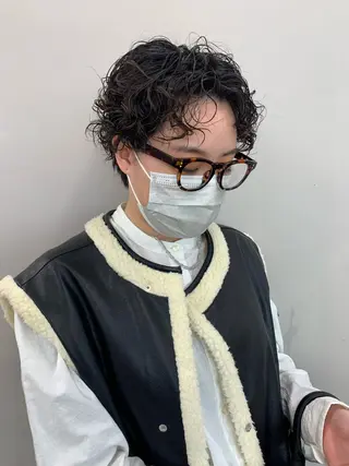 ショート パーマ パーマ/ボブ/ 神戸/豊浦翔太のヘアスタイル