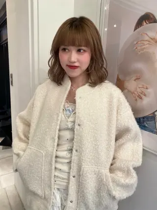 ミディアム カラー riria/ボブ /ブラウンカラー🎀のヘアスタイル