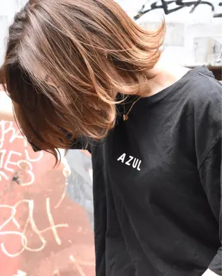 ミディアム カラー パーマ ヘアアレンジ 最高峰の技術力☆ 樋口健人のヘアスタイル