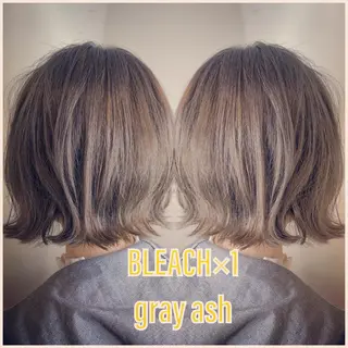 ショート カラー ハイライト/ブリーチ バレイヤージュ関佳祐のヘアスタイル