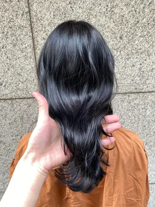 ロング メンズ縮毛矯正 ニュアンスパーマのヘアスタイル