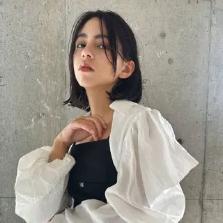 ミディアム 川原田麻衣【薬院/平 尾/高宮】透明感🫧のヘアスタイル