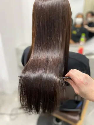 ロング clan五反田所属・髪質改善、縮毛矯正 店長浅野太郎のヘアスタイル