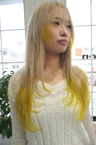 セミロング カラー レイヤー／似合わせ TAKUYAのヘアスタイル