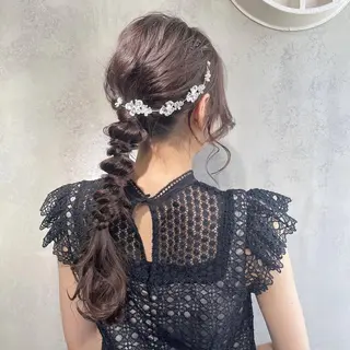 ロング ヘアアレンジ 梅田美容室 山崎海波のヘアスタイル