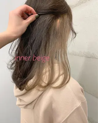 カラー 透明感/オリーブ/ グレージュ/YUKAのヘアスタイル