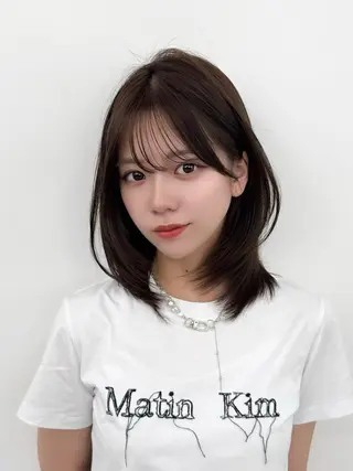 ミディアム カラー ヘアアレンジ 顔周り&ミディアム 特化/池袋/kokiのヘアスタイル