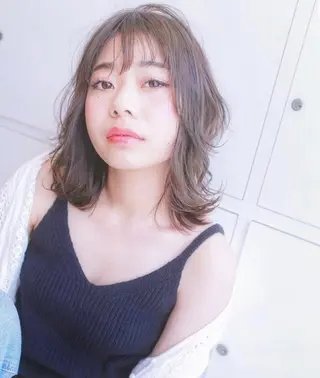 ミディアム 🦋ミルクティーベー ジュ🦋mayukiのヘアスタイル