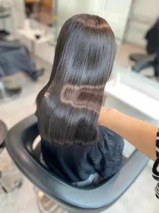 ロング カラー 韓国ヘア🇰🇷🩶 透明感カラー🎀るなのヘアスタイル