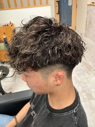 パーマ メンズ メンズ特化/パーマ/ フェードWATARUのヘアスタイル