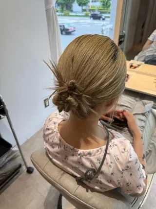 ミディアム ヘアアレンジ CreBiA -Rukiya-のヘアスタイル