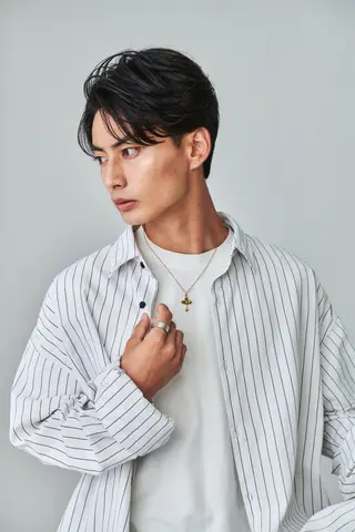 ショート パーマ メンズ 池袋センターパート No.1 裕大のヘアスタイル