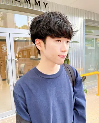 ショート パーマ メンズ メンズパーマ タカキリョウのヘアスタイル