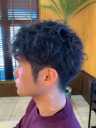 ショート メンズ 縮毛矯正/髪質改善 飯田公祐のヘアスタイル