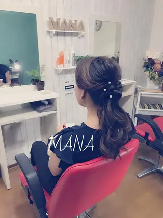 ヘアアレンジ Salon Mana✨三貴のマツエク・マツパデザイン