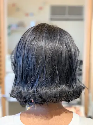 セミロング カラー 関口 友行のヘアスタイル